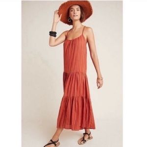 Frye × Anthropologie Alyssa Tiered Maxi Dress Size XL